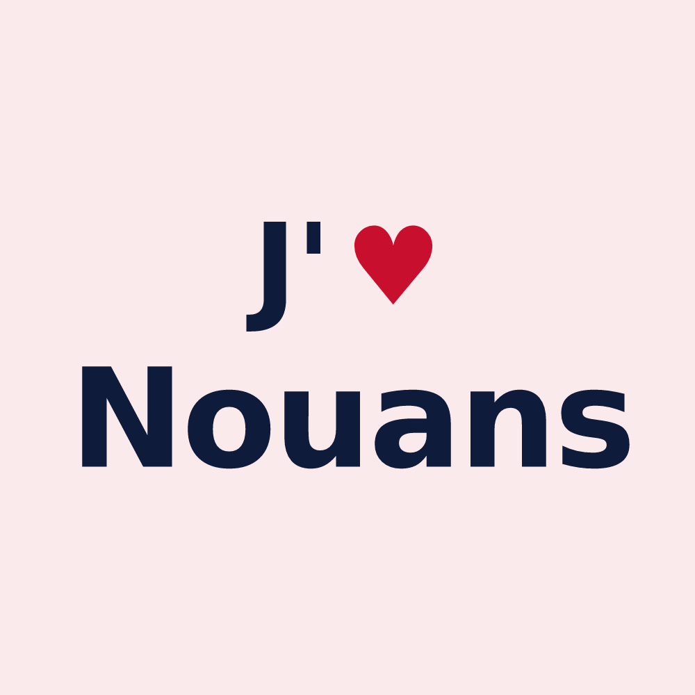 Magnet personnalisé Nouans — design J'aime Nouans