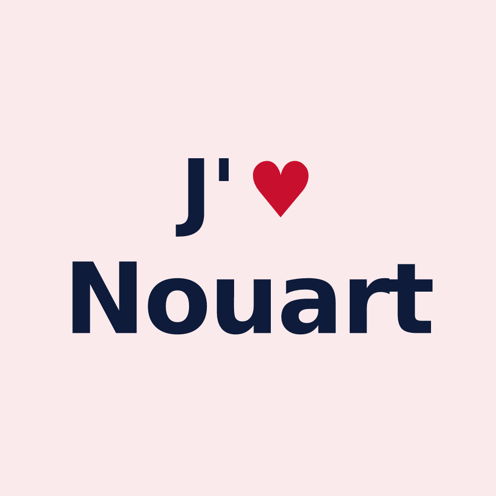 Magnet personnalisé Nouart — design J'aime Nouart