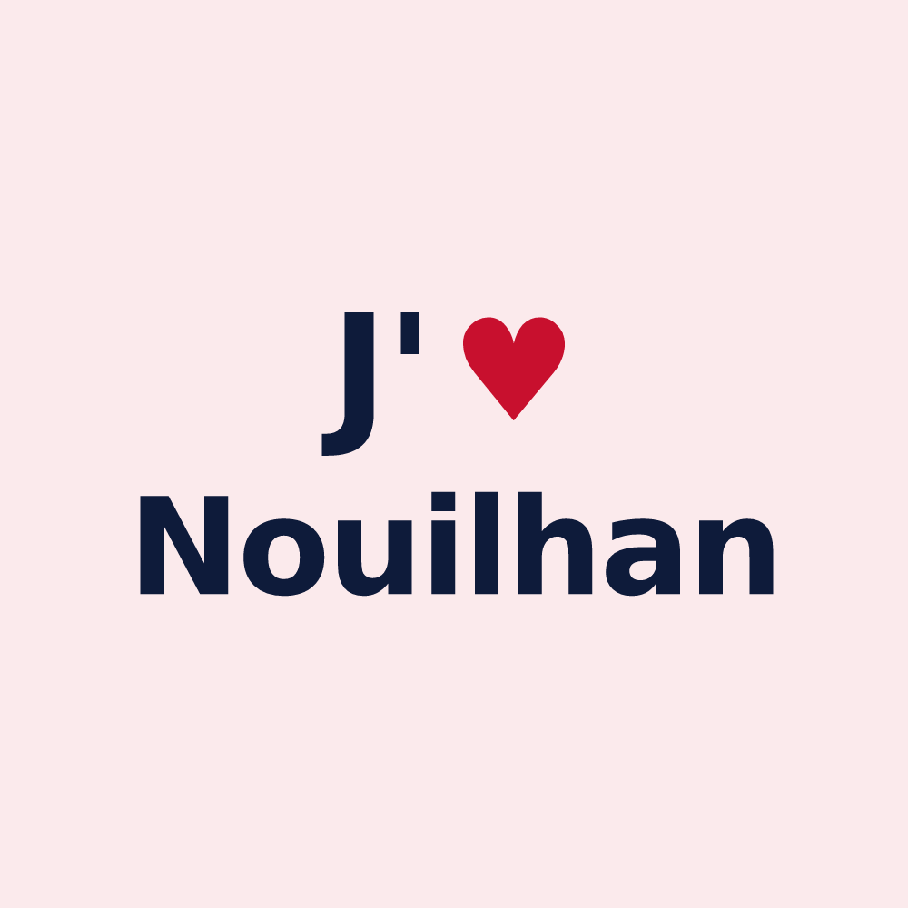 Magnet personnalisé Nouilhan — design J'aime Nouilhan