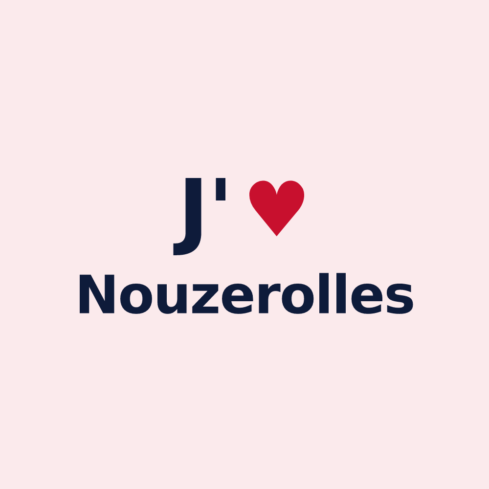Magnet personnalisé Nouzerolles — design J'aime Nouzerolles