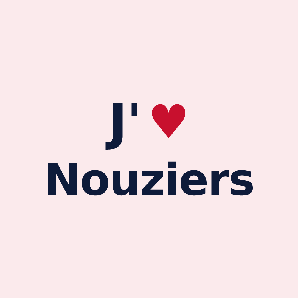 Magnet personnalisé Nouziers — design J'aime Nouziers