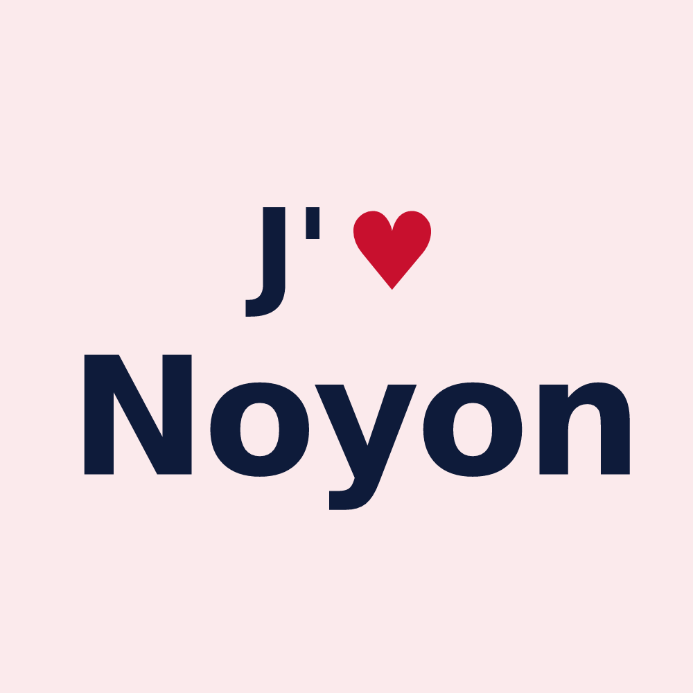 Magnet personnalisé Noyon — design J'aime Noyon