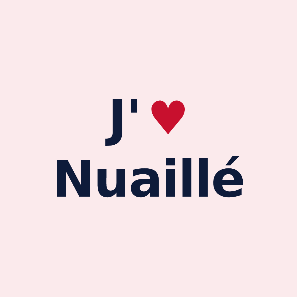 Magnet personnalisé Nuaillé — design J'aime Nuaillé