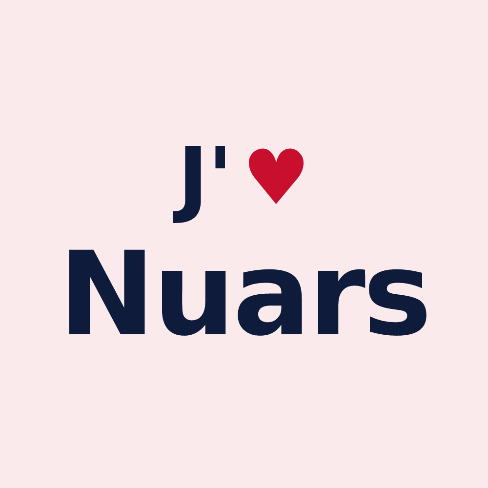 Magnet personnalisé Nuars — design J'aime Nuars