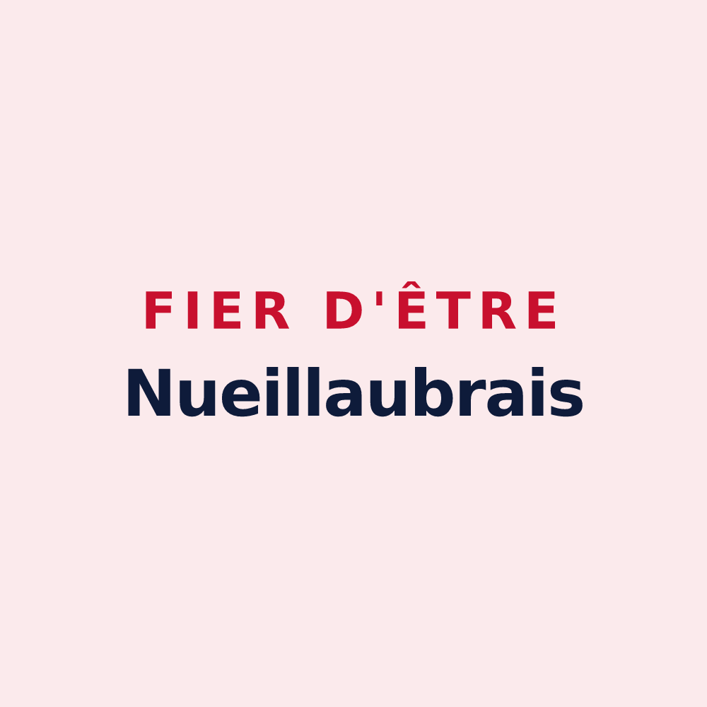 Magnet « Fier d'être Nueillaubrais » — design pour Nueil-les-Aubiers