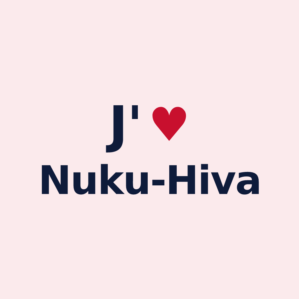 Magnet personnalisé Nuku-Hiva — design J'aime Nuku-Hiva