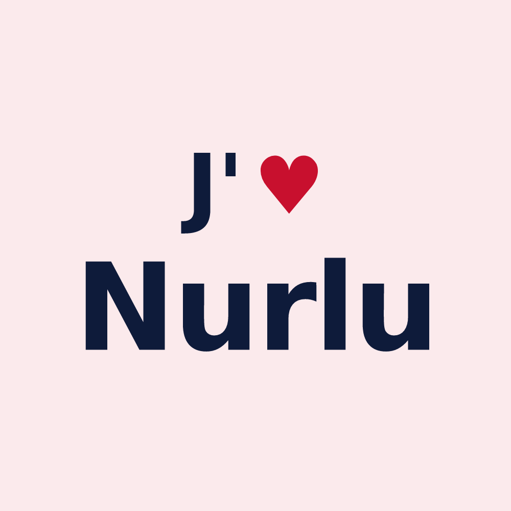 Magnet personnalisé Nurlu — design J'aime Nurlu