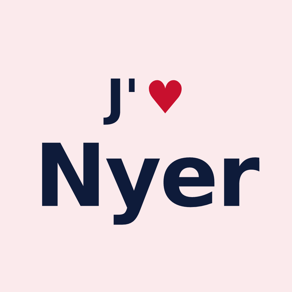 Magnet personnalisé Nyer — design J'aime Nyer