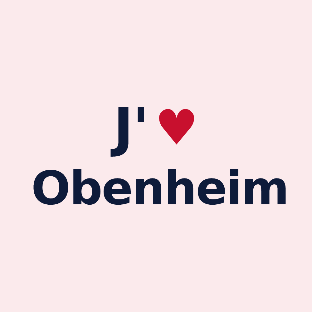 Magnet personnalisé Obenheim — design J'aime Obenheim