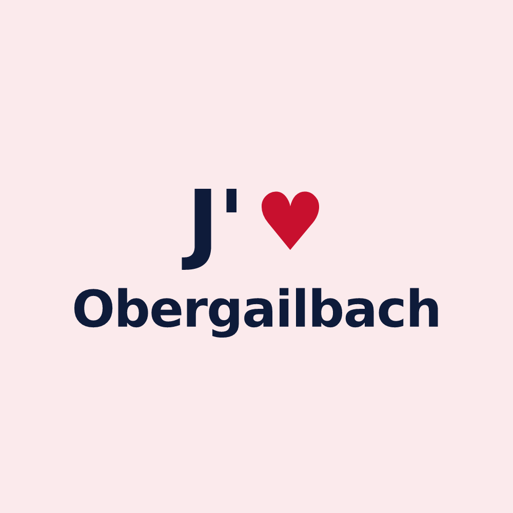 Magnet personnalisé Obergailbach — design J'aime Obergailbach