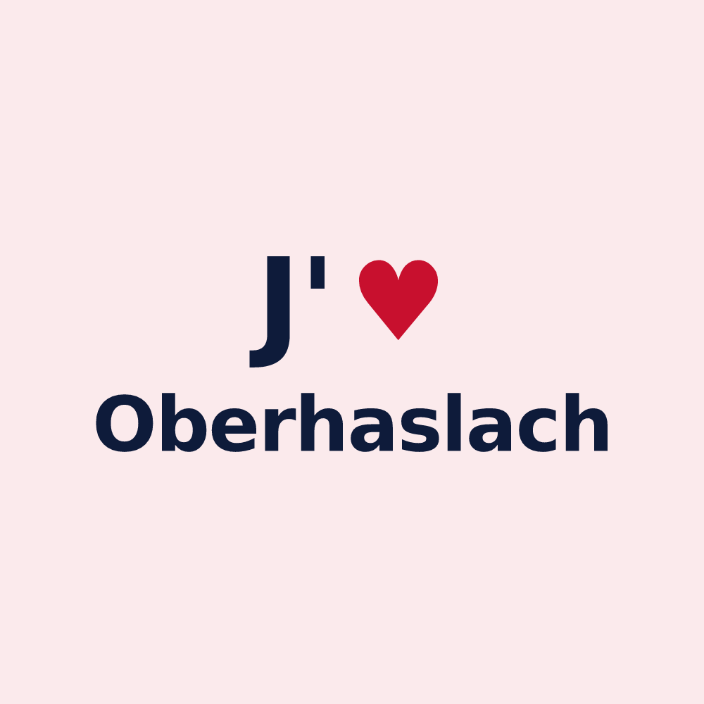 Magnet personnalisé Oberhaslach — design J'aime Oberhaslach