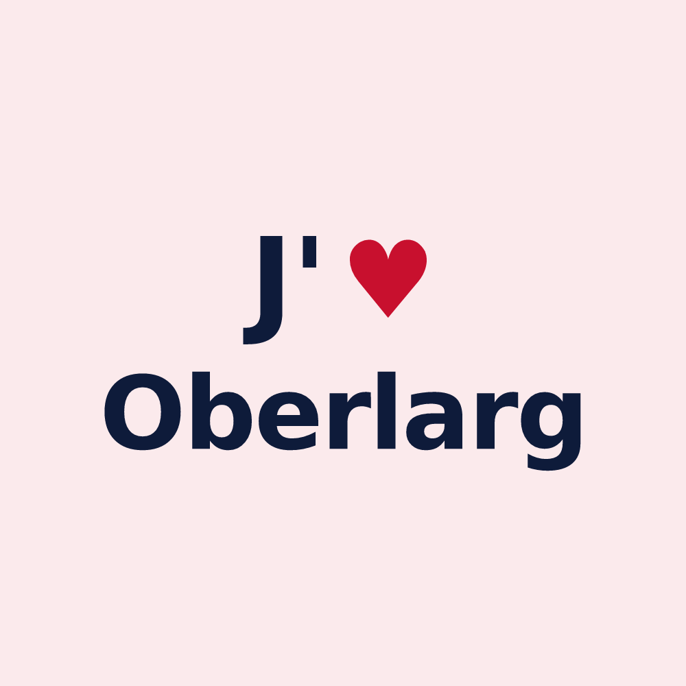 Magnet personnalisé Oberlarg — design J'aime Oberlarg