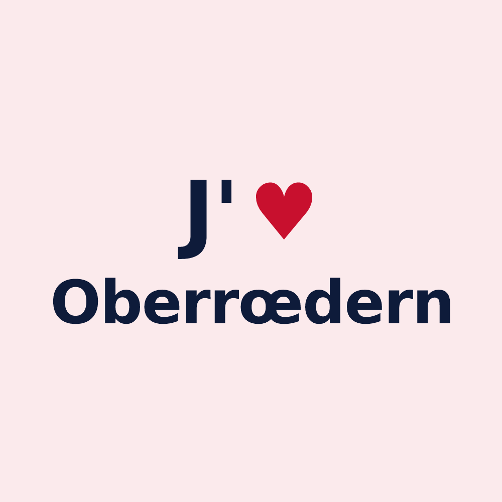 Magnet personnalisé Oberrœdern — design J'aime Oberrœdern