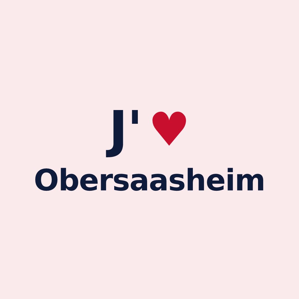 Magnet personnalisé Obersaasheim — design J'aime Obersaasheim