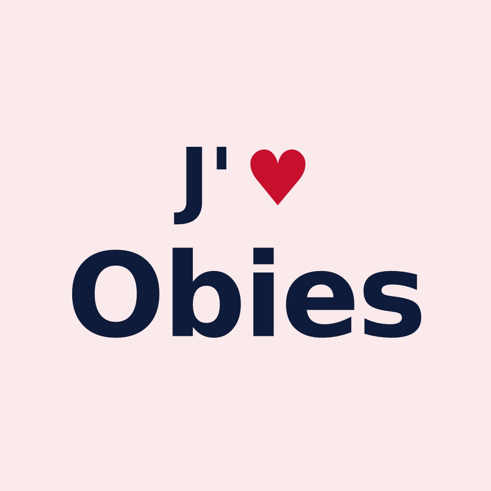 Magnet personnalisé Obies — design J'aime Obies