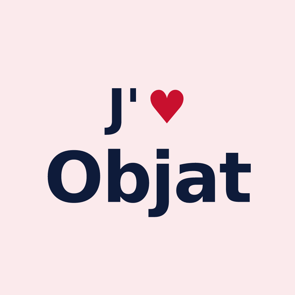 Magnet personnalisé Objat — design J'aime Objat