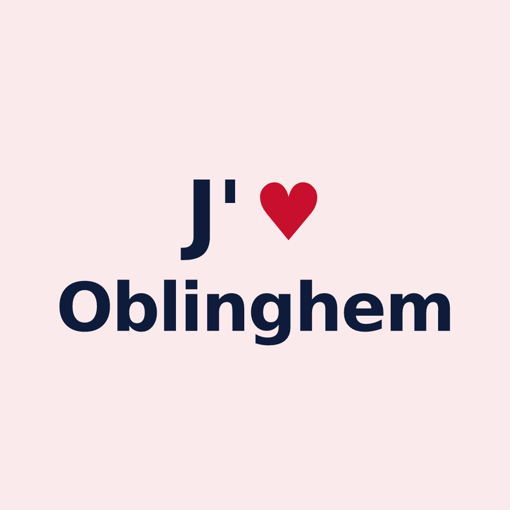 Magnet personnalisé Oblinghem — design J'aime Oblinghem