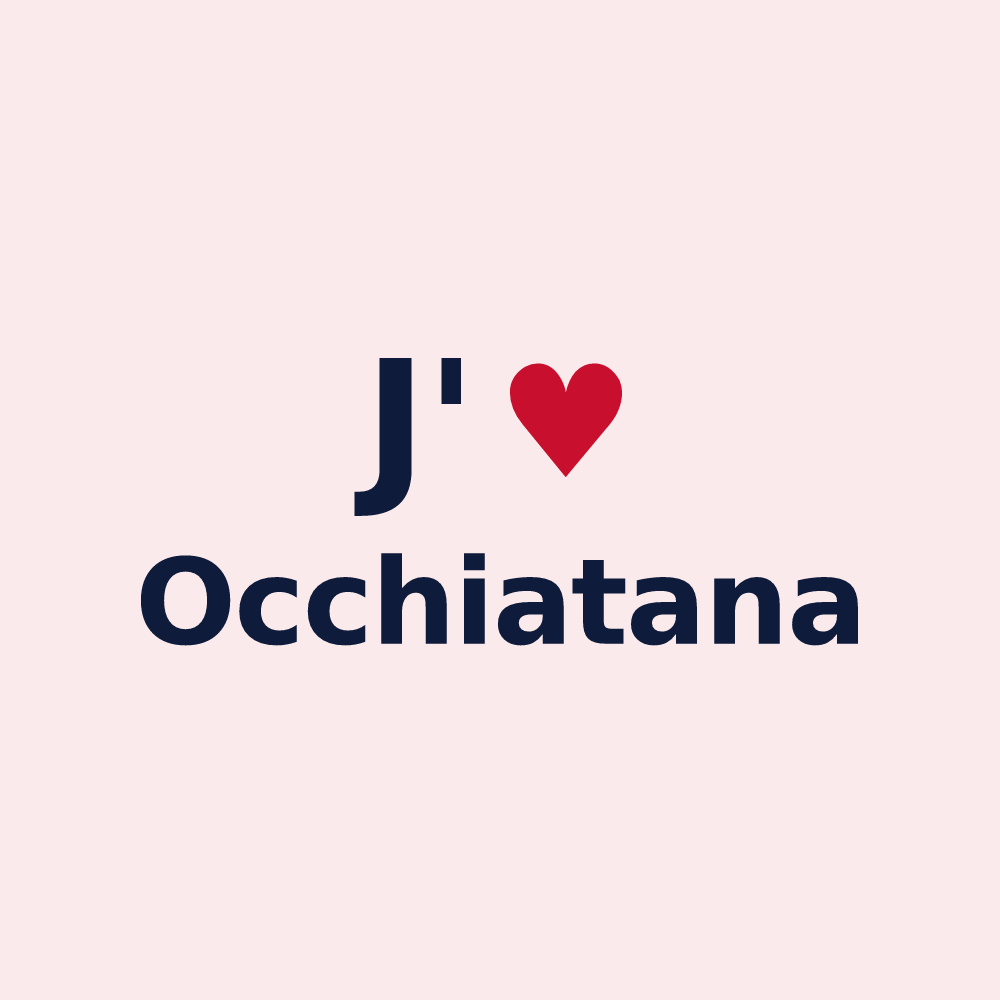 Magnet personnalisé Occhiatana — design J'aime Occhiatana