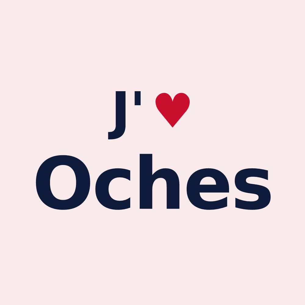 Magnet personnalisé Oches — design J'aime Oches