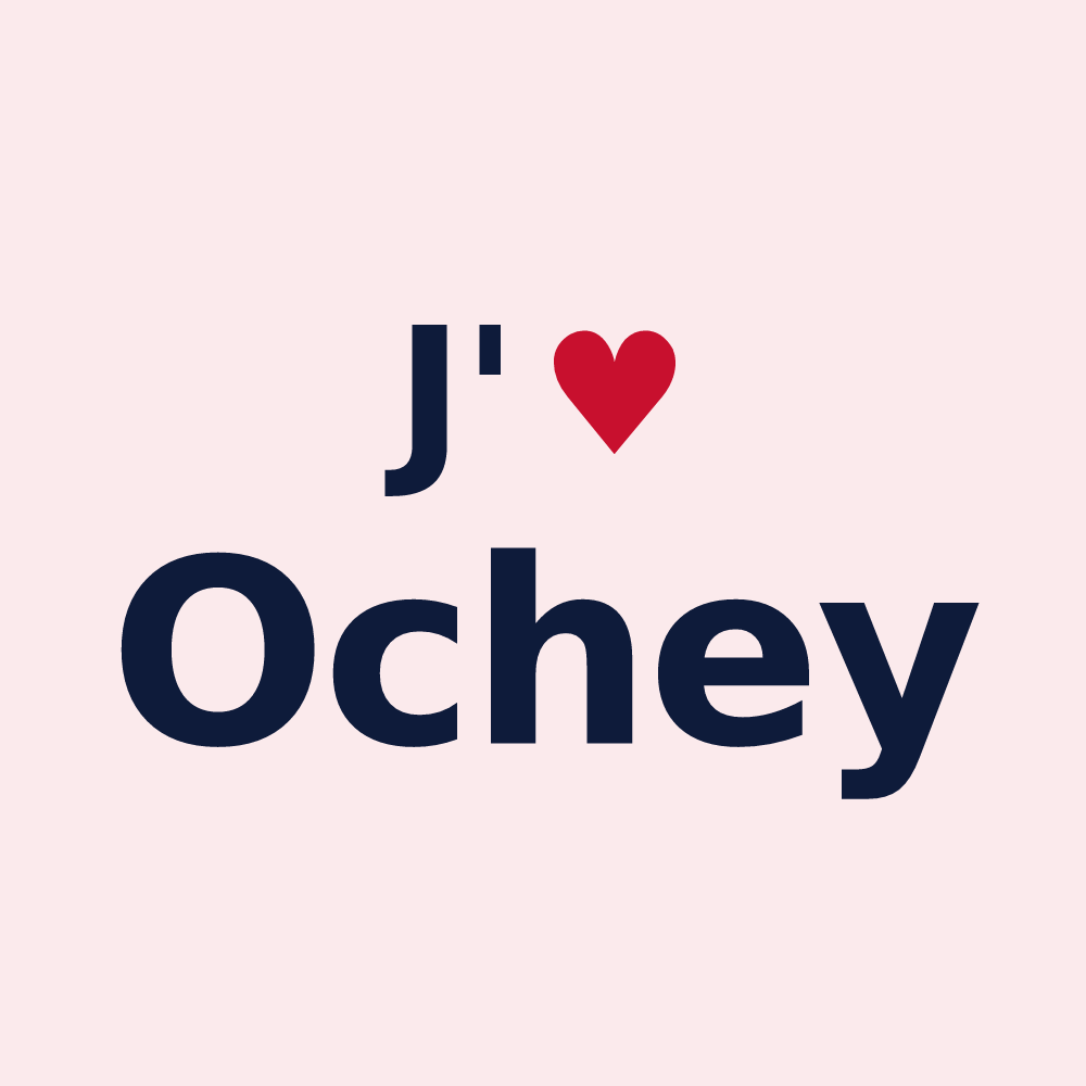 Magnet personnalisé Ochey — design J'aime Ochey