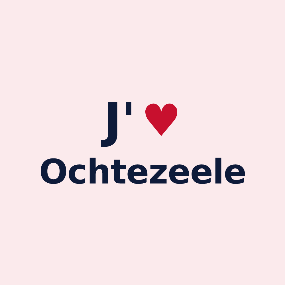 Magnet personnalisé Ochtezeele — design J'aime Ochtezeele