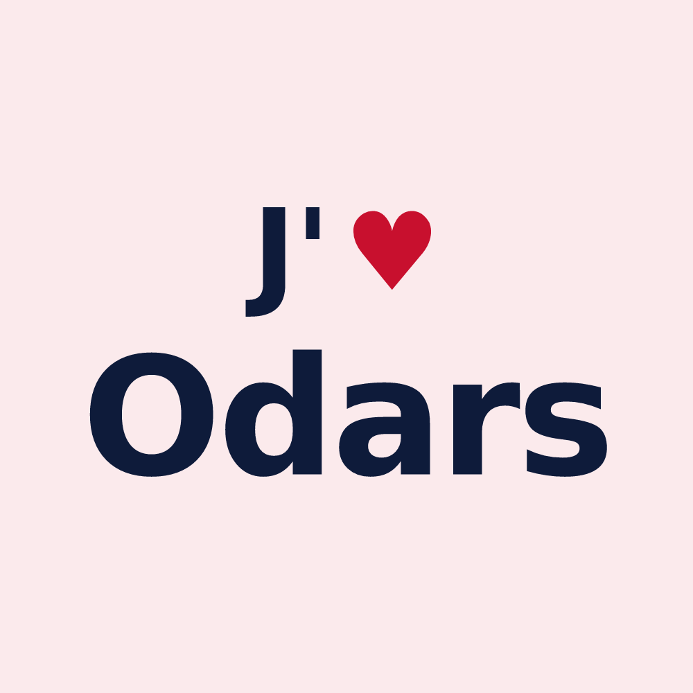 Magnet personnalisé Odars — design J'aime Odars