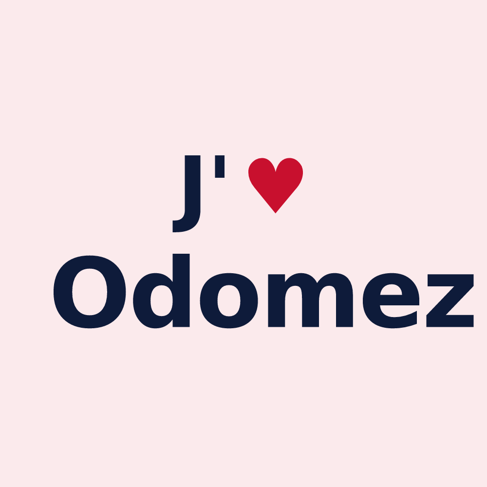 Magnet personnalisé Odomez — design J'aime Odomez