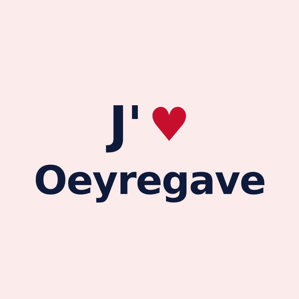 Magnet personnalisé Oeyregave — design J'aime Oeyregave