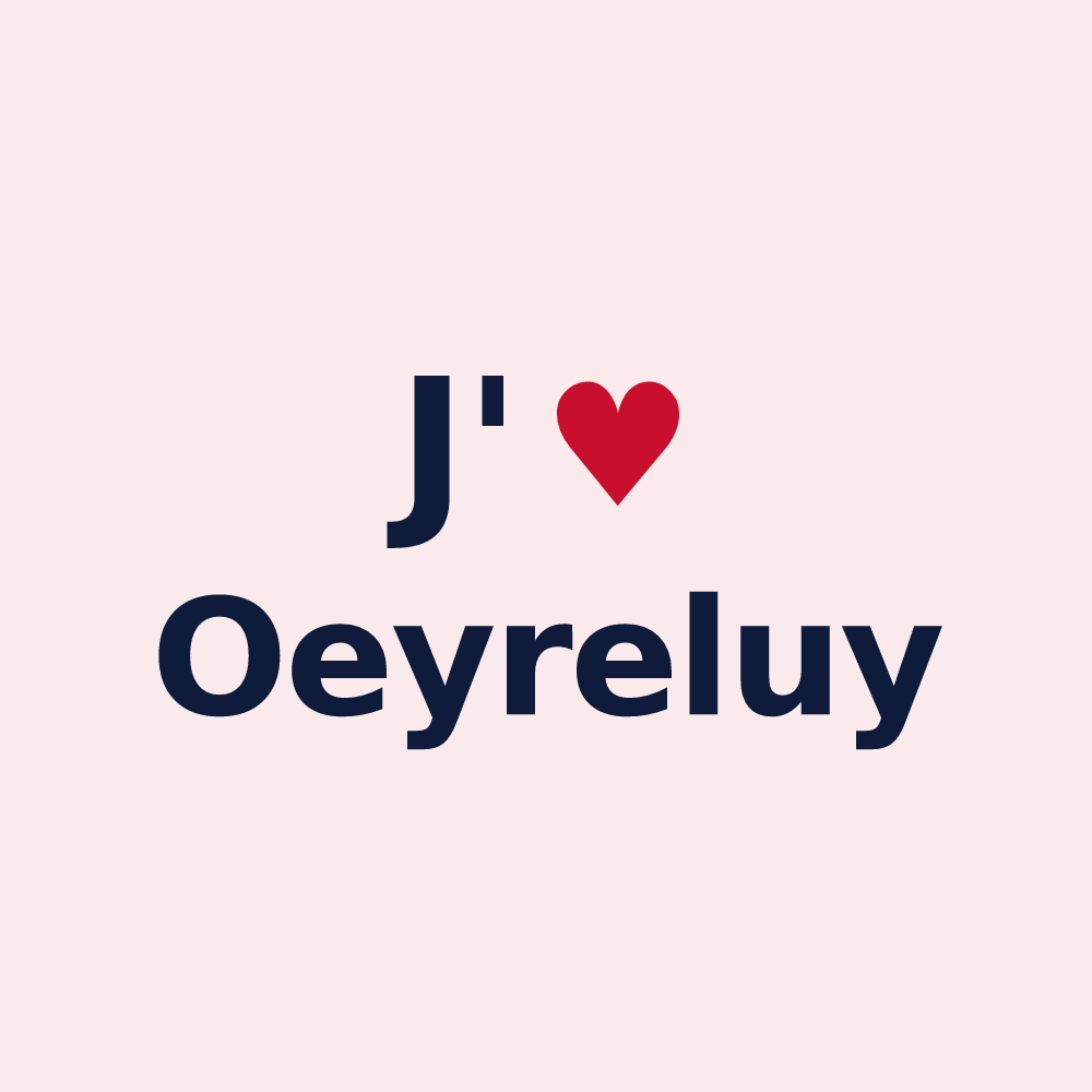 Magnet personnalisé Oeyreluy — design J'aime Oeyreluy