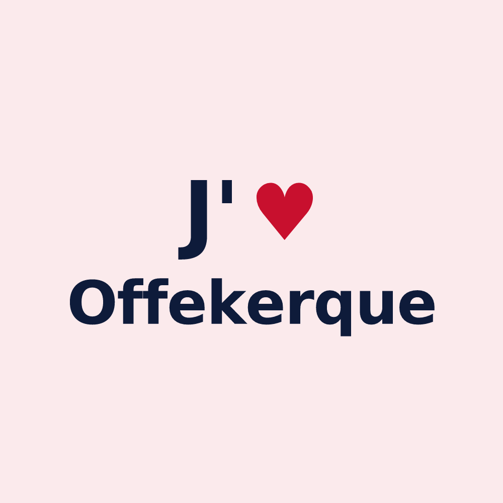 Magnet personnalisé Offekerque — design J'aime Offekerque