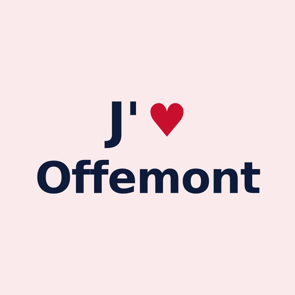 Magnet personnalisé Offemont — design J'aime Offemont