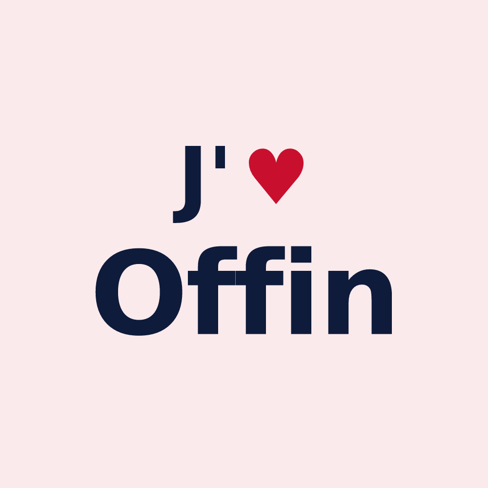 Magnet personnalisé Offin — design J'aime Offin