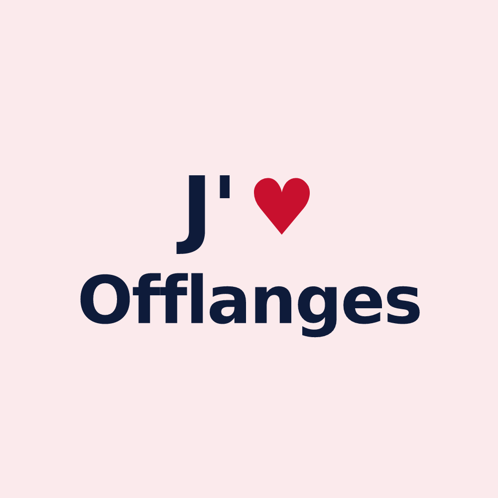 Magnet personnalisé Offlanges — design J'aime Offlanges