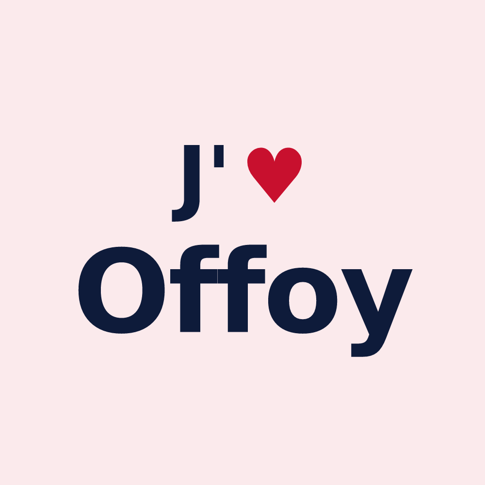 Magnet personnalisé Offoy — design J'aime Offoy