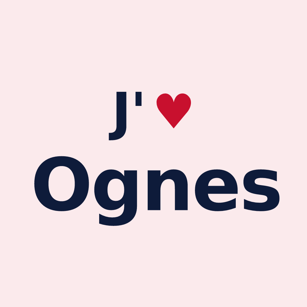 Magnet personnalisé Ognes — design J'aime Ognes