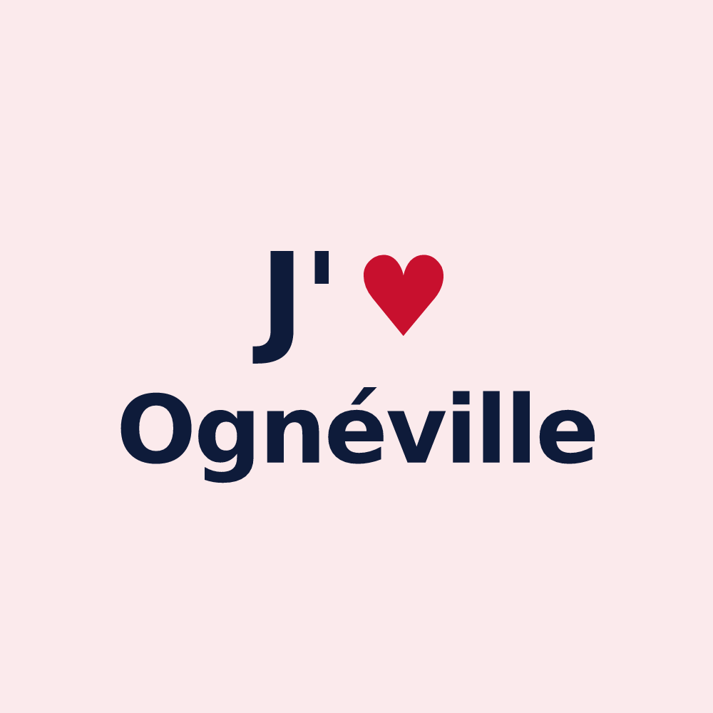Magnet personnalisé Ognéville — design J'aime Ognéville