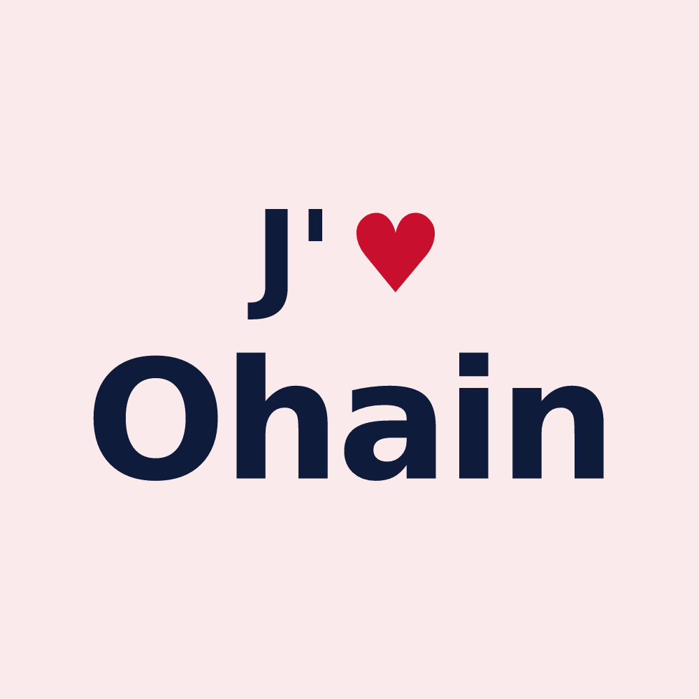 Magnet personnalisé Ohain — design J'aime Ohain