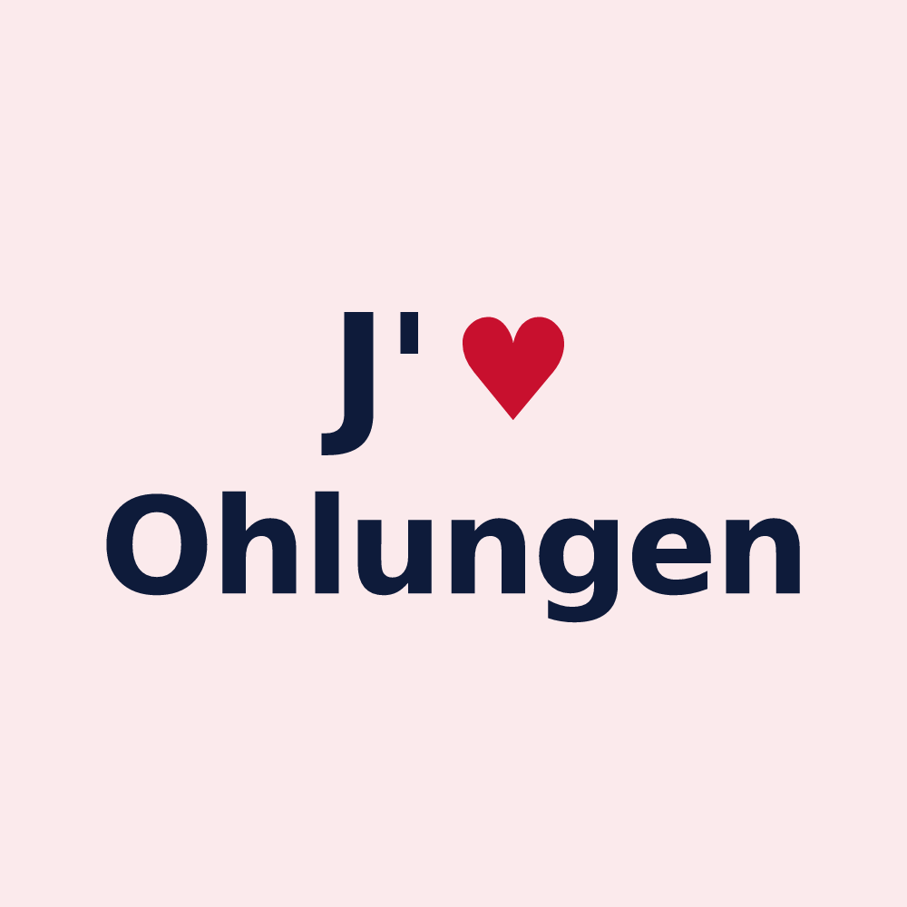 Magnet personnalisé Ohlungen — design J'aime Ohlungen
