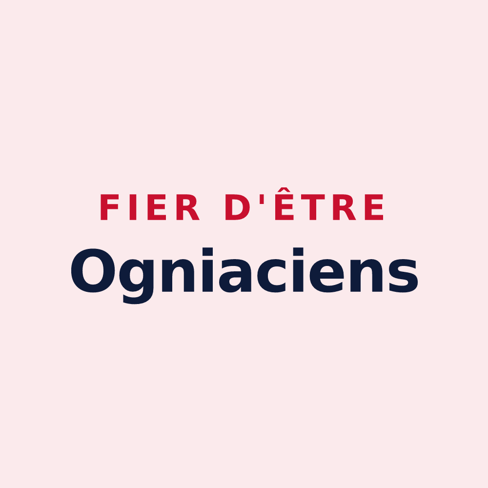 Magnet « Fier d'être Ogniaciens » — design pour Oigny-en-Valois