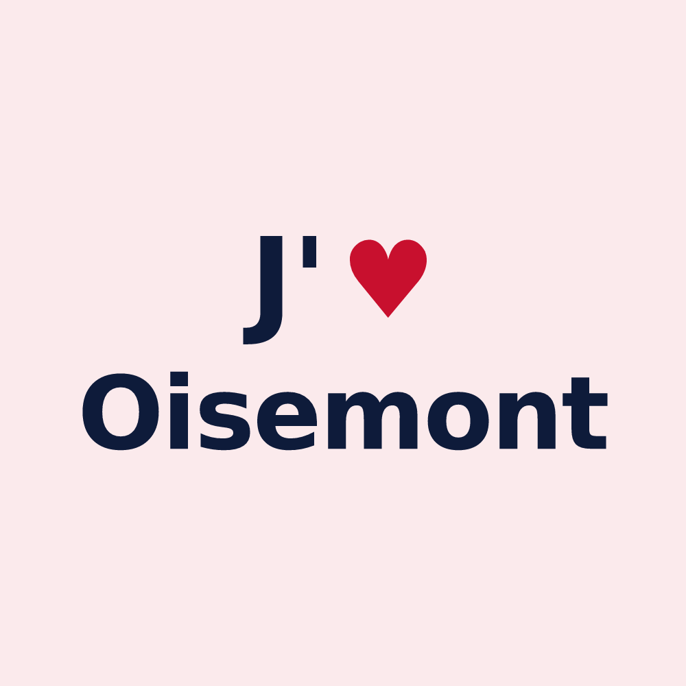 Magnet personnalisé Oisemont — design J'aime Oisemont