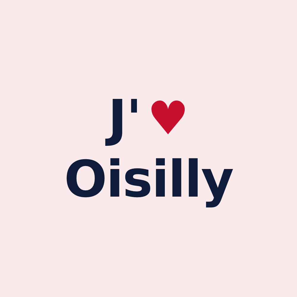 Magnet personnalisé Oisilly — design J'aime Oisilly
