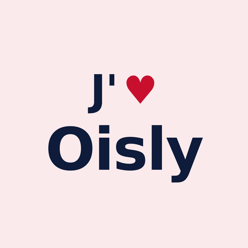 Magnet personnalisé Oisly — design J'aime Oisly