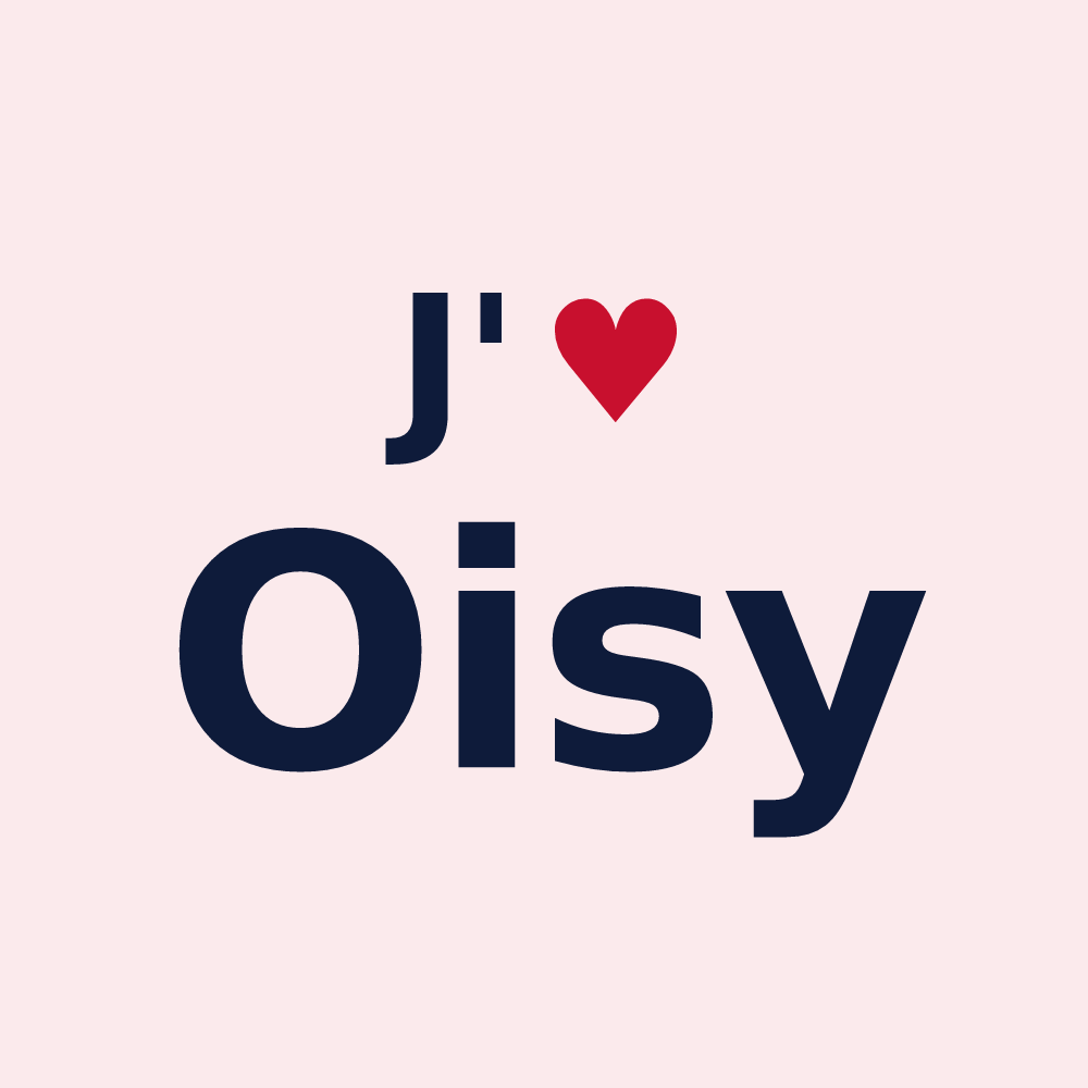 Magnet personnalisé Oisy — design « J'aime Oisy » imprimé sur le magnet