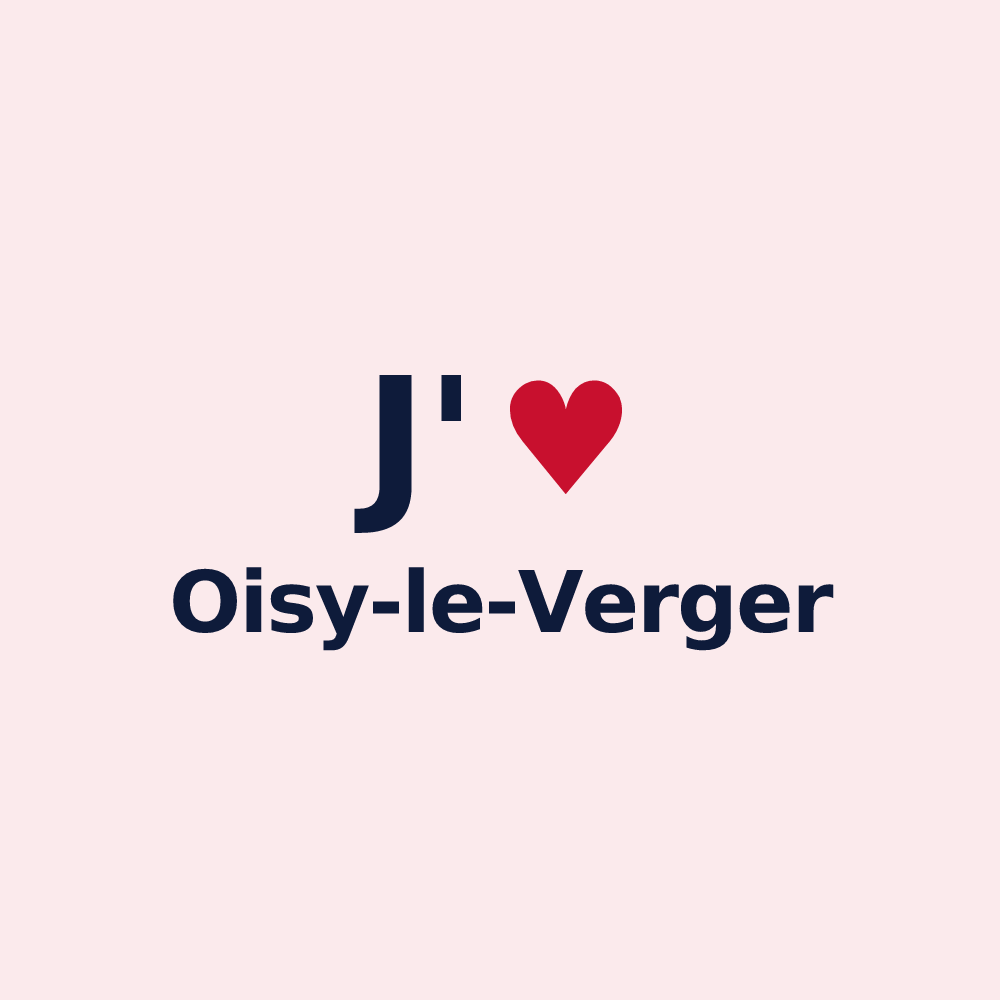 Magnet personnalisé Oisy-le-Verger — design J'aime Oisy-le-Verger