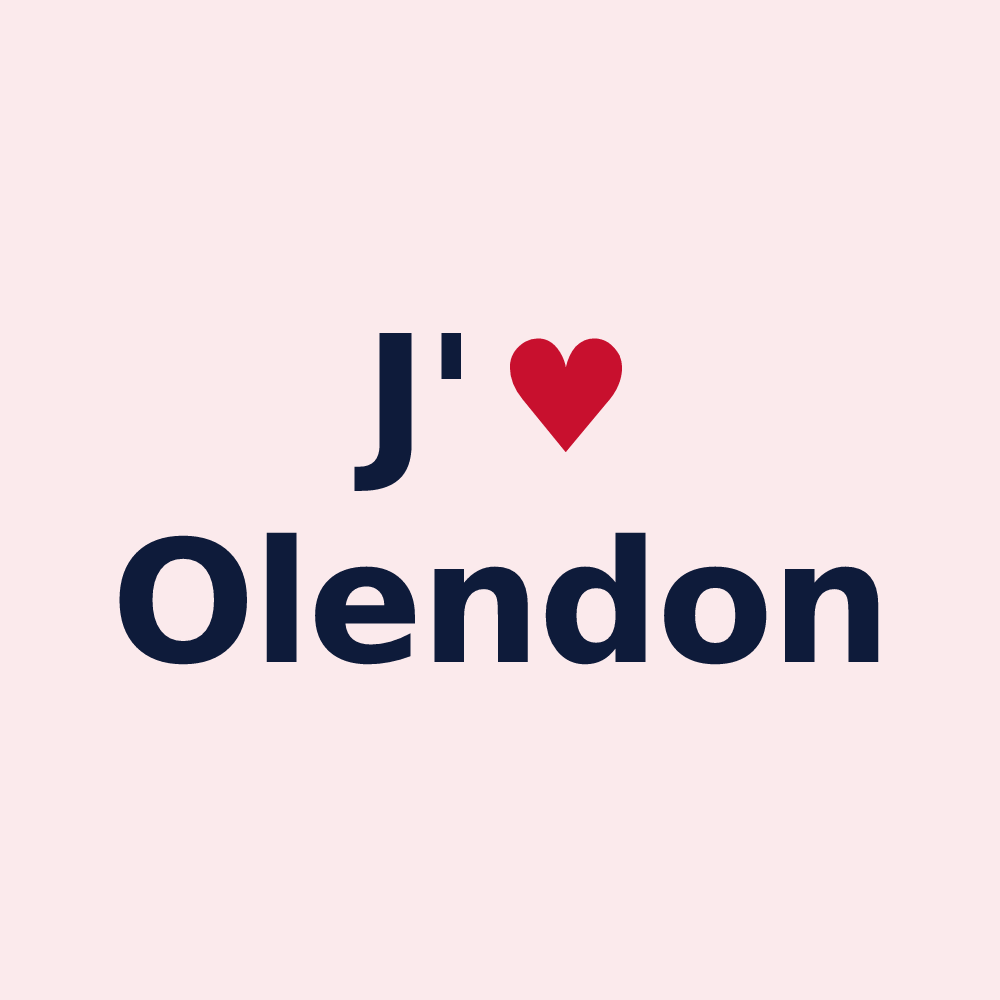 Magnet personnalisé Olendon — design J'aime Olendon