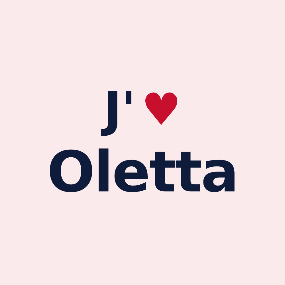 Magnet personnalisé Oletta — design J'aime Oletta