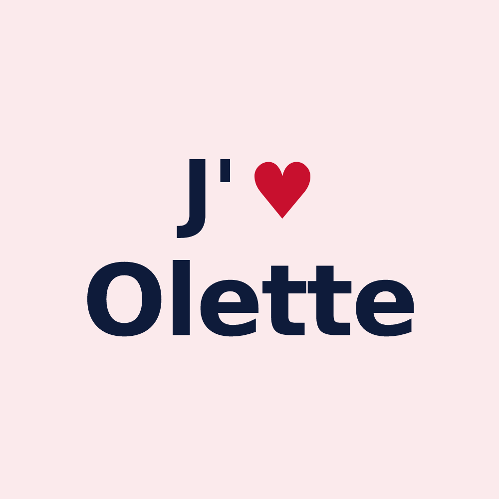 Magnet personnalisé Olette — design J'aime Olette