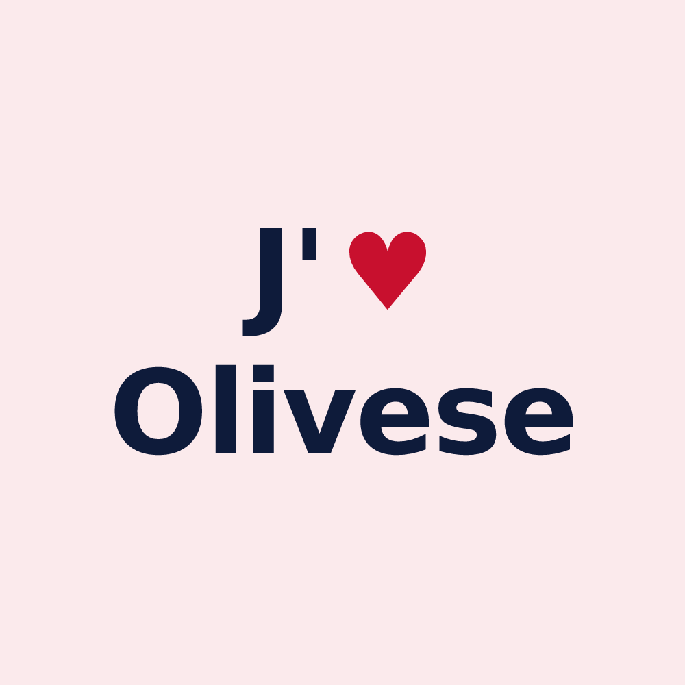 Magnet personnalisé Olivese — design J'aime Olivese