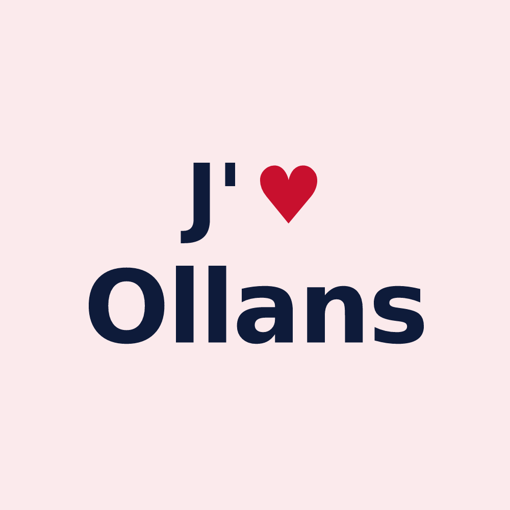 Magnet personnalisé Ollans — design J'aime Ollans