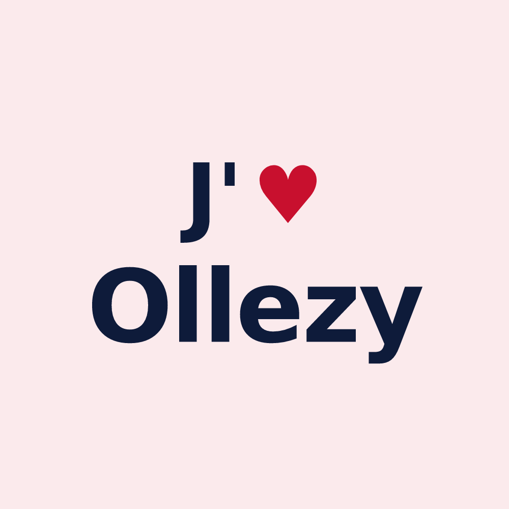 Magnet personnalisé Ollezy — design J'aime Ollezy